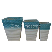 Ceramic Flower Pot - Color Glazed (24012)